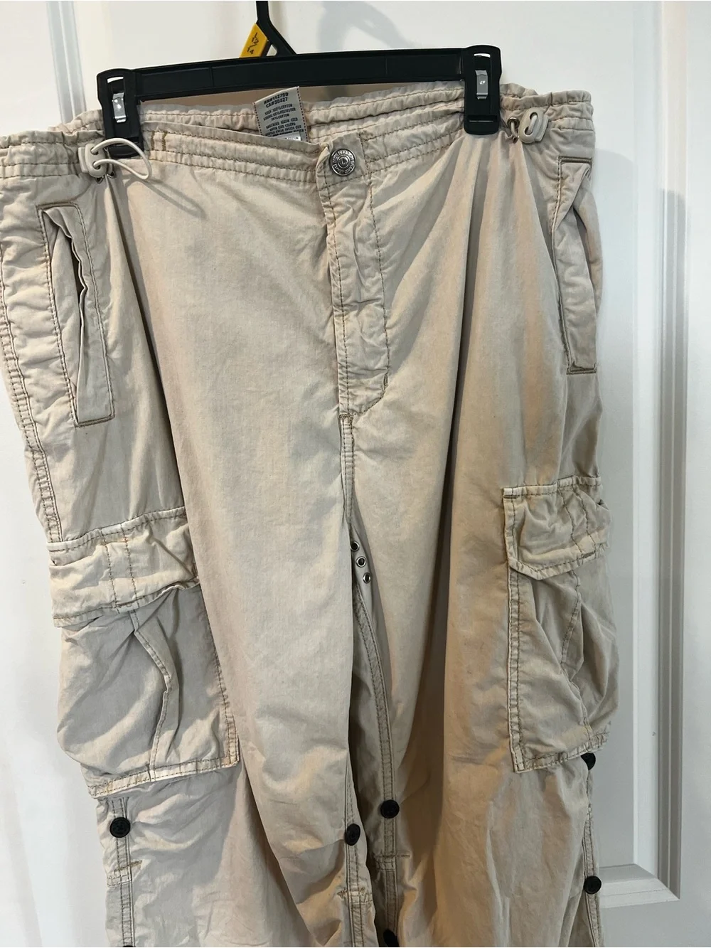 True Religion Men's Cargo Pants in Beige - Lightweight Casual Workwear